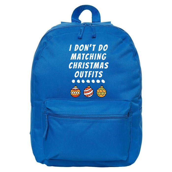 Family Party I DonT Do Matching Christmas Ornaments 16 in Basic Backpack