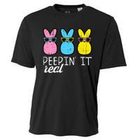 funny Peepin It Real Easter Bunnies Cool Cooling Performance Crew T-Shirt