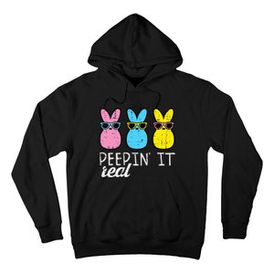 funny Peepin It Real Easter Bunnies Cool Hoodie