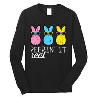 funny Peepin It Real Easter Bunnies Cool Long Sleeve Shirt