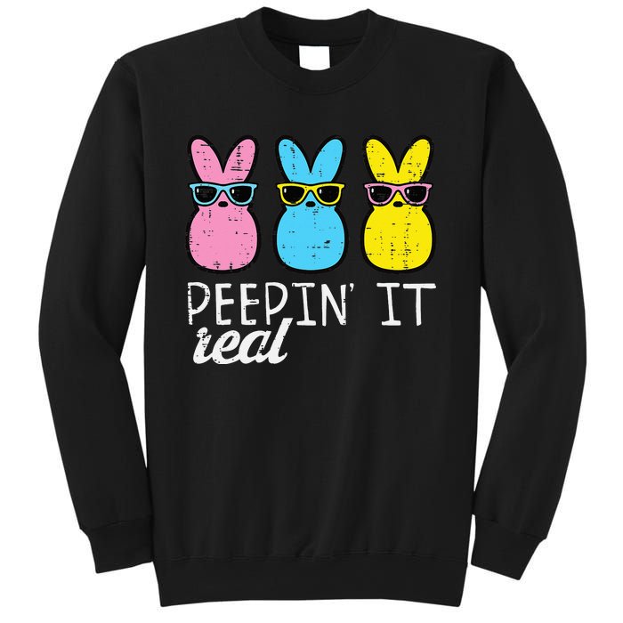 funny Peepin It Real Easter Bunnies Cool Sweatshirt