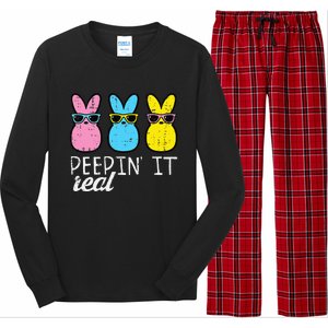 funny Peepin It Real Easter Bunnies Cool Long Sleeve Pajama Set