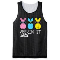 funny Peepin It Real Easter Bunnies Cool Mesh Reversible Basketball Jersey Tank