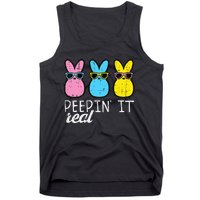 funny Peepin It Real Easter Bunnies Cool Tank Top