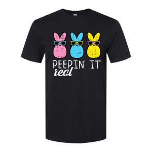 funny Peepin It Real Easter Bunnies Cool Softstyle CVC T-Shirt