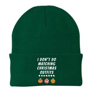 Family Party I DonT Do Matching Christmas Outfits Ornaments Knit Cap Winter Beanie