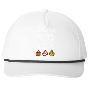 Family Party I DonT Do Matching Christmas Outfits Ornaments Snapback Five-Panel Rope Hat