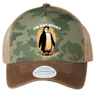 Funny Penguin Im Not Short Im Penguin Size Legacy Tie Dye Trucker Hat