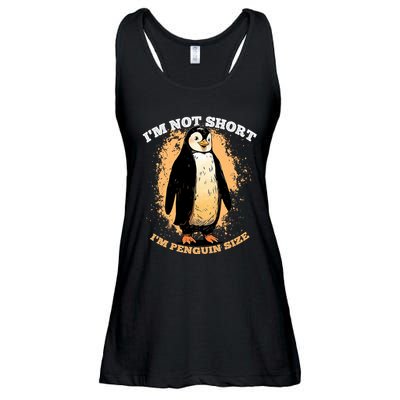 Funny Penguin Im Not Short Im Penguin Size Ladies Essential Flowy Tank