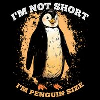 Funny Penguin Im Not Short Im Penguin Size 16 in Basic Backpack