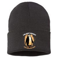 Funny Penguin Im Not Short Im Penguin Size Sustainable Knit Beanie