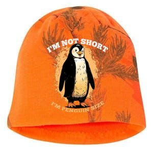 Funny Penguin Im Not Short Im Penguin Size Kati - Camo Knit Beanie