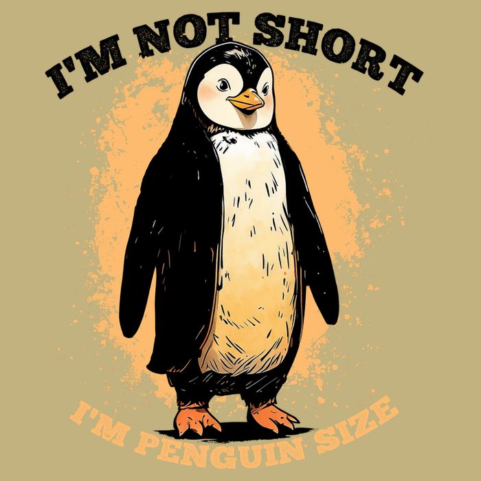 Funny Penguin Im Not Short Im Penguin Size Magnet