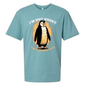 Funny Penguin Im Not Short Im Penguin Size Sueded Cloud Jersey T-Shirt