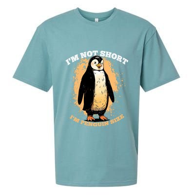 Funny Penguin Im Not Short Im Penguin Size Sueded Cloud Jersey T-Shirt