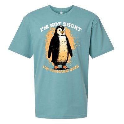 Funny Penguin Im Not Short Im Penguin Size Sueded Cloud Jersey T-Shirt