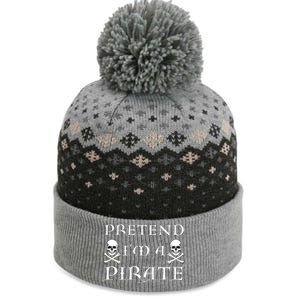 Fun Pretend Im A Pirate Lazy Halloween Costume Skull Swords The Baniff Cuffed Pom Beanie