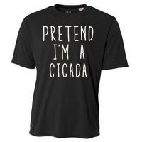 Funny Pretend IM A Cicada Lazy Cicada Costume Funny Halloween Matching Costume Cooling Performance Crew T-Shirt