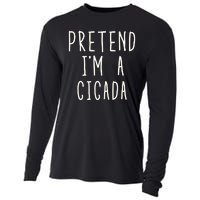 Funny Pretend IM A Cicada Lazy Cicada Costume Funny Halloween Matching Costume Cooling Performance Long Sleeve Crew