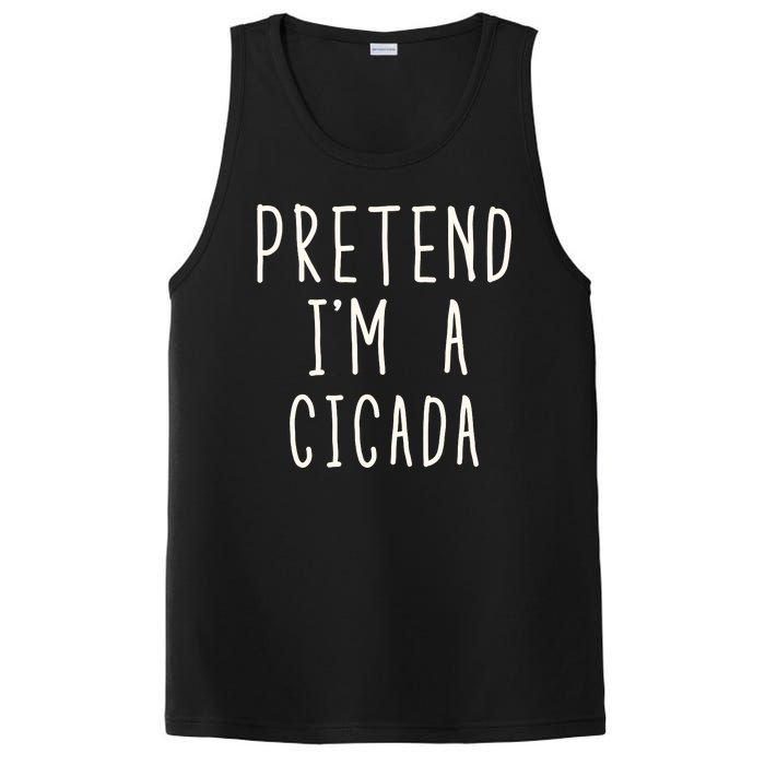 Funny Pretend IM A Cicada Lazy Cicada Costume Funny Halloween Matching Costume PosiCharge Competitor Tank