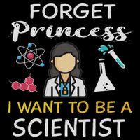 Forget Princess I Want To Be A Scientist Cool Girl Science Mousepad