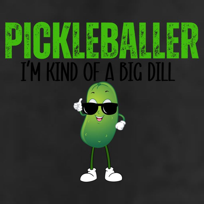 Funny Pickleballer IM Kind Of A Big Dill Pickleball Lover Funny Gift 7 Panel Mesh Trucker Snapback Hat