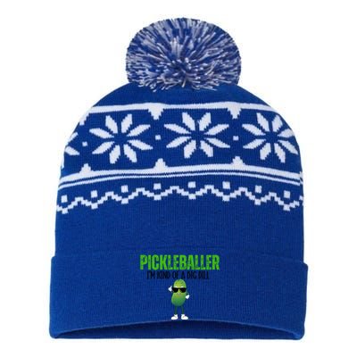 Funny Pickleballer IM Kind Of A Big Dill Pickleball Lover Funny Gift USA-Made Snowflake Beanie