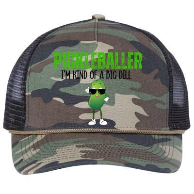 Funny Pickleballer IM Kind Of A Big Dill Pickleball Lover Funny Gift Retro Rope Trucker Hat Cap