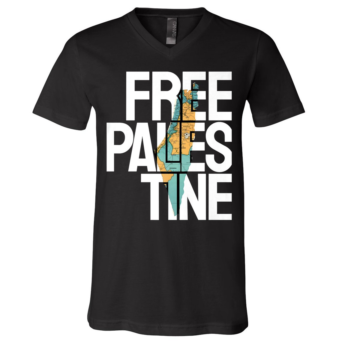 Free Palestine I Stand With Palestine V-Neck T-Shirt