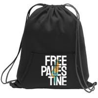 Free Palestine I Stand With Palestine Sweatshirt Cinch Pack Bag