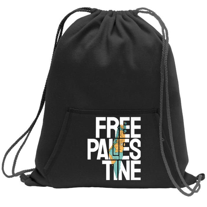 Free Palestine I Stand With Palestine Sweatshirt Cinch Pack Bag