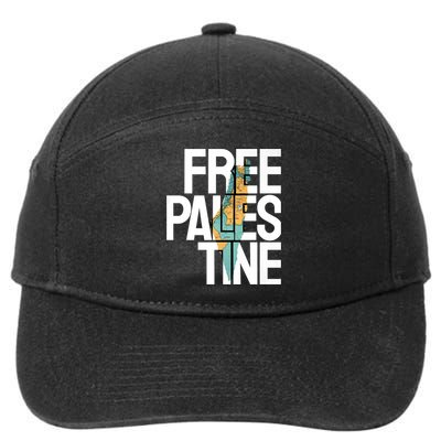 Free Palestine I Stand With Palestine 7-Panel Snapback Hat
