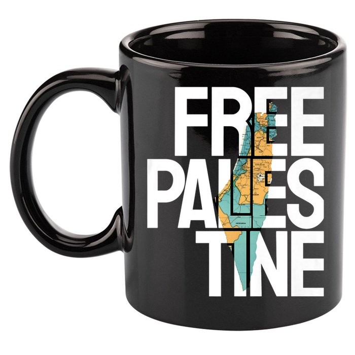 Free Palestine I Stand With Palestine 11oz C Handle Ceramic Mug