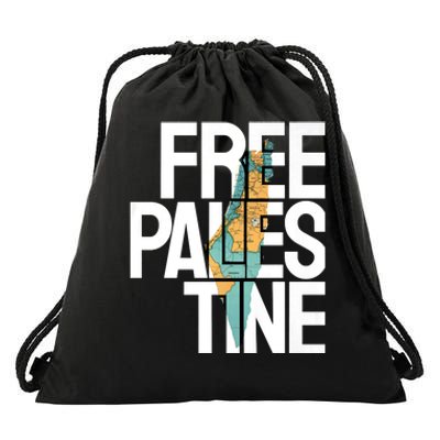 Free Palestine I Stand With Palestine Drawstring Bag