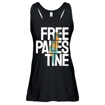 Free Palestine I Stand With Palestine Ladies Essential Flowy Tank