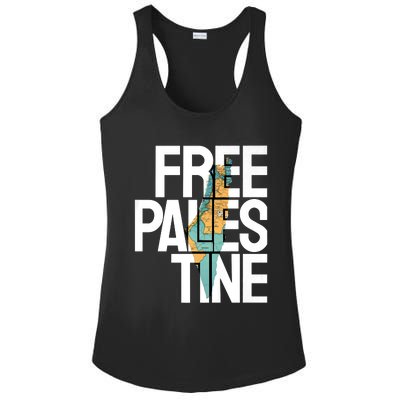 Free Palestine I Stand With Palestine Ladies PosiCharge Competitor Racerback Tank