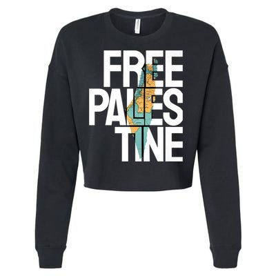Free Palestine I Stand With Palestine Cropped Pullover Crew