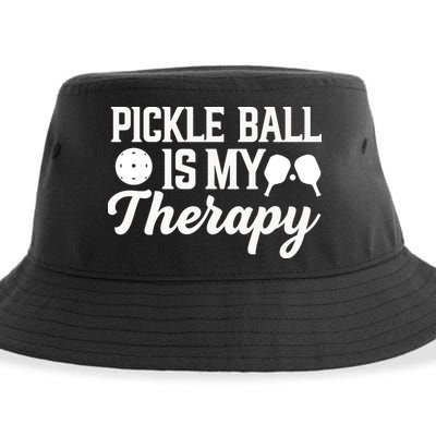 Funny Pickleball Is My Therapy Pickleball Player Humor Sustainable Bucket Hat