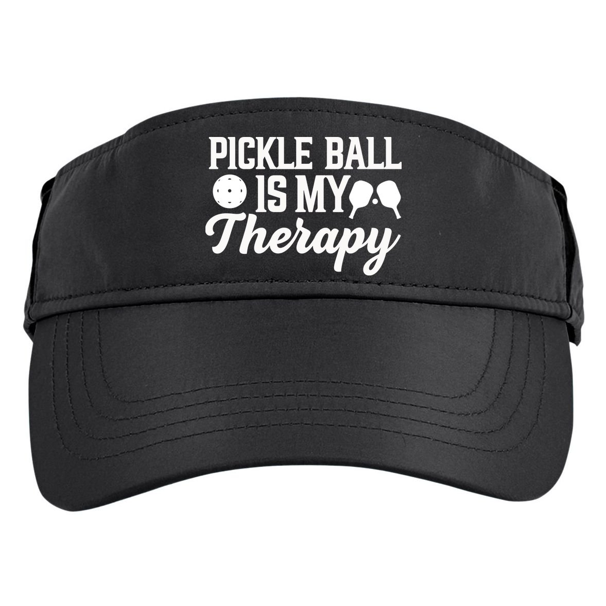 Funny Pickleball Is My Therapy Pickleball Player Humor Adult Drive Performance Visor