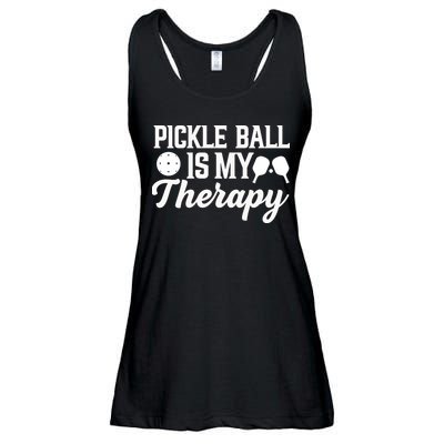 Funny Pickleball Is My Therapy Pickleball Player Humor Ladies Essential Flowy Tank