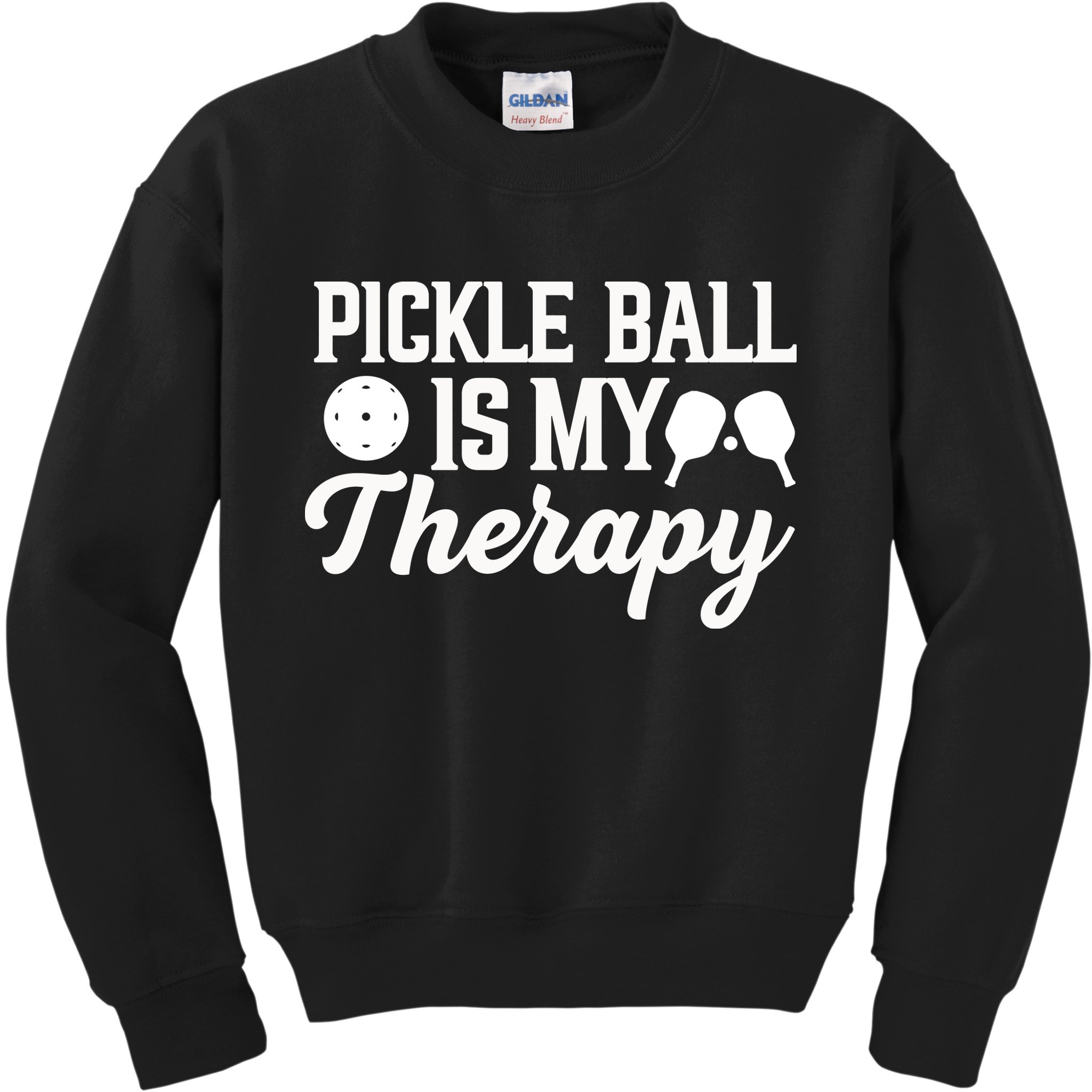 Funny Pickleball Is My Therapy Pickleball Player Humor Kids Sweatshirt