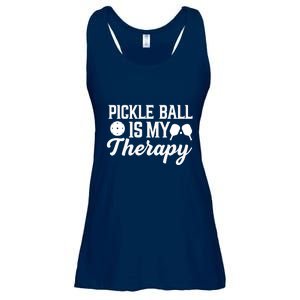 Funny Pickleball Is My Therapy Pickleball Player Humor Ladies Essential Flowy Tank