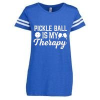 Funny Pickleball Is My Therapy Pickleball Player Humor Enza Ladies Jersey Football T-Shirt