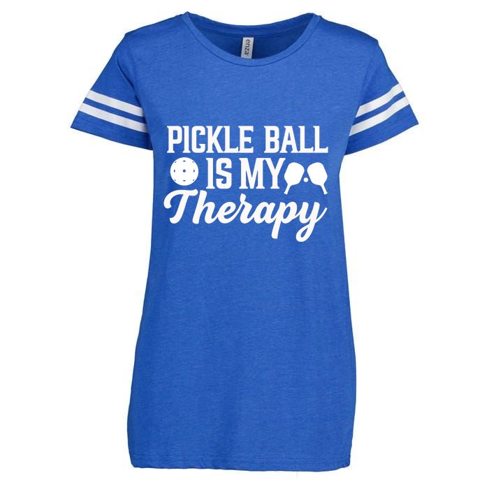 Funny Pickleball Is My Therapy Pickleball Player Humor Enza Ladies Jersey Football T-Shirt