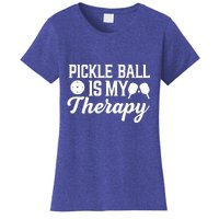 Funny Pickleball Is My Therapy Pickleball Player Humor Women's T-Shirt