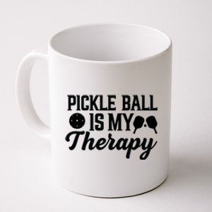 Funny Pickleball Is My Therapy Pickleball Player Humor Coffee Mug