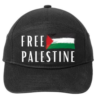Free Palestine I Support Palestine Freedom Flag Free Gaza Cool Gift 7-Panel Snapback Hat