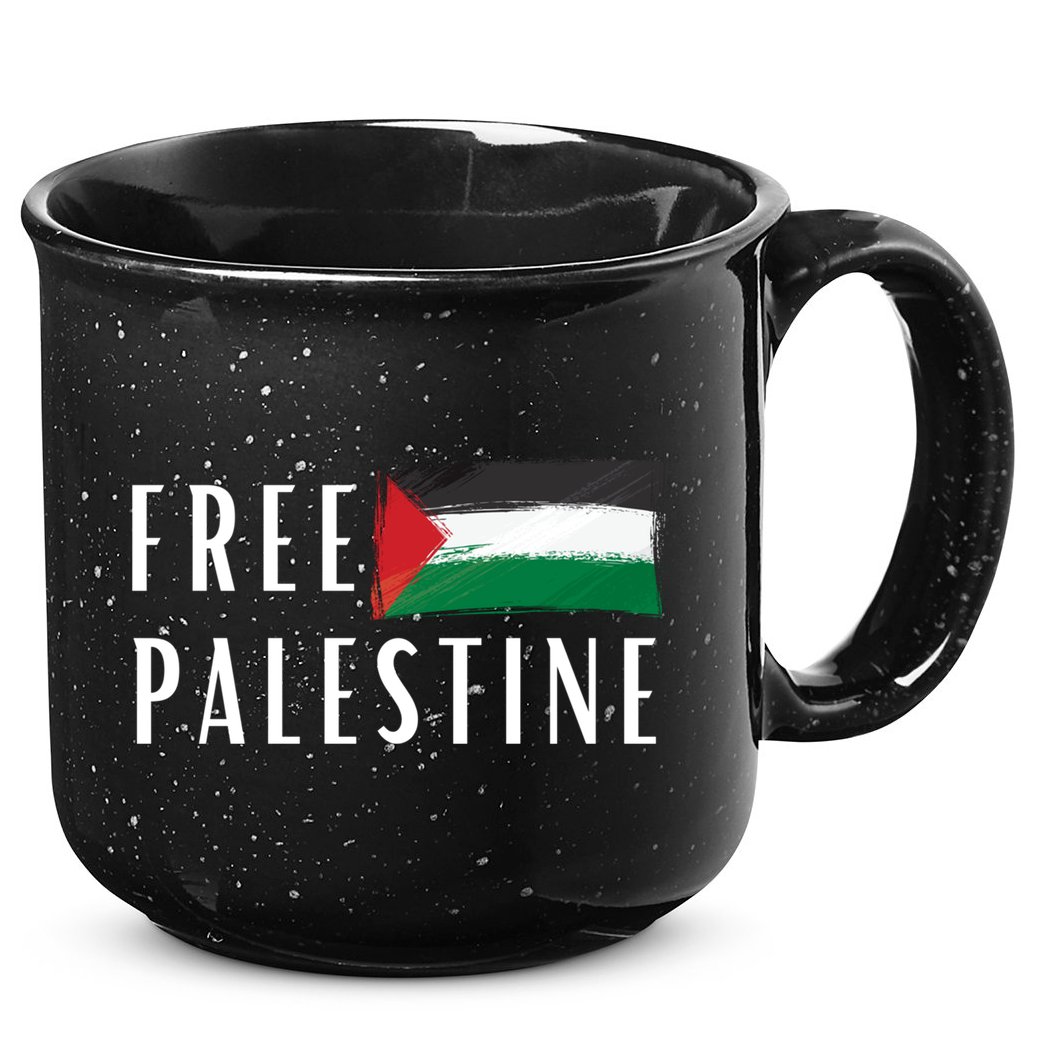 Free Palestine I Support Palestine Freedom Flag Free Gaza Cool Gift 15oz Campfire Ceramic Mug