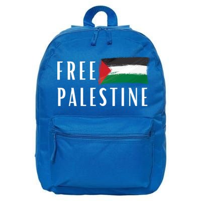 Free Palestine I Support Palestine Freedom Flag Free Gaza Cool Gift 16 in Basic Backpack
