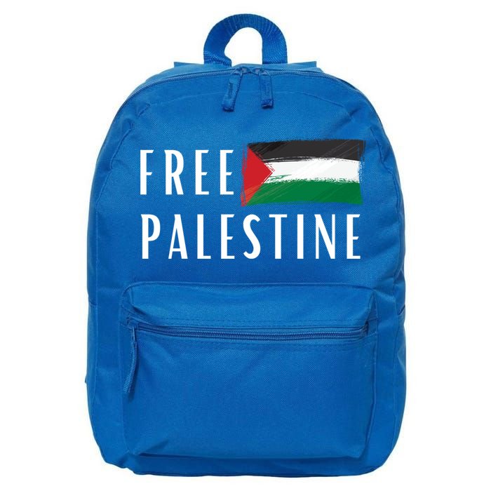 Free Palestine I Support Palestine Freedom Flag Free Gaza Cool Gift 16 in Basic Backpack
